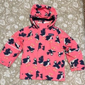 Patagonia all seasons 3-in-1  Pink Puffin Patterned Jacket, 4T
